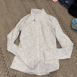 lululemon athletica Heathered Light Gray Full-Zip Utility Jacket